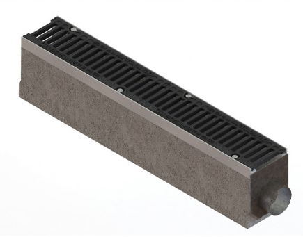 Лотки бетонные BetoMax Drive DN100 (C250) каскад с горизонтальным отводом